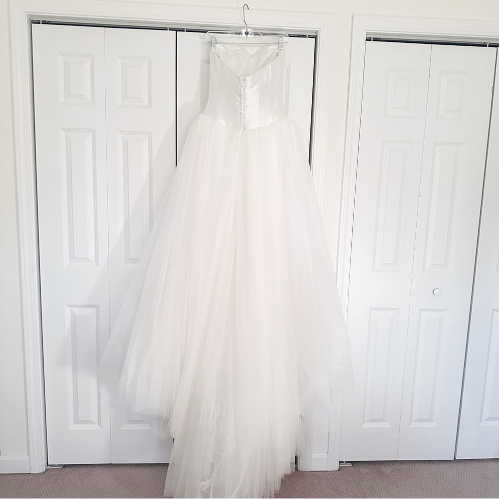 Jenny by Jenny Yoo Georgina Strapless Corset Drop-Waist Tulle Wedding Gown - Picture 9 of 12